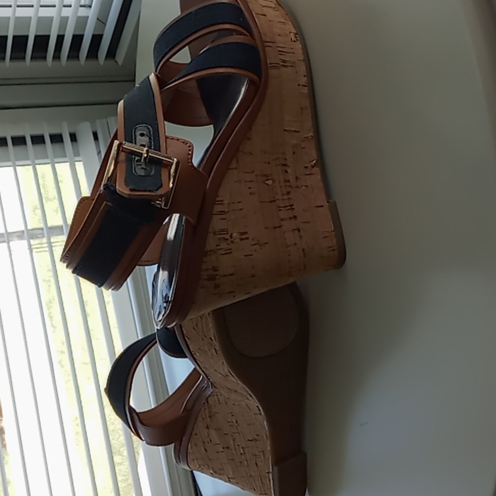 Women Tommy wedge heel sandal.